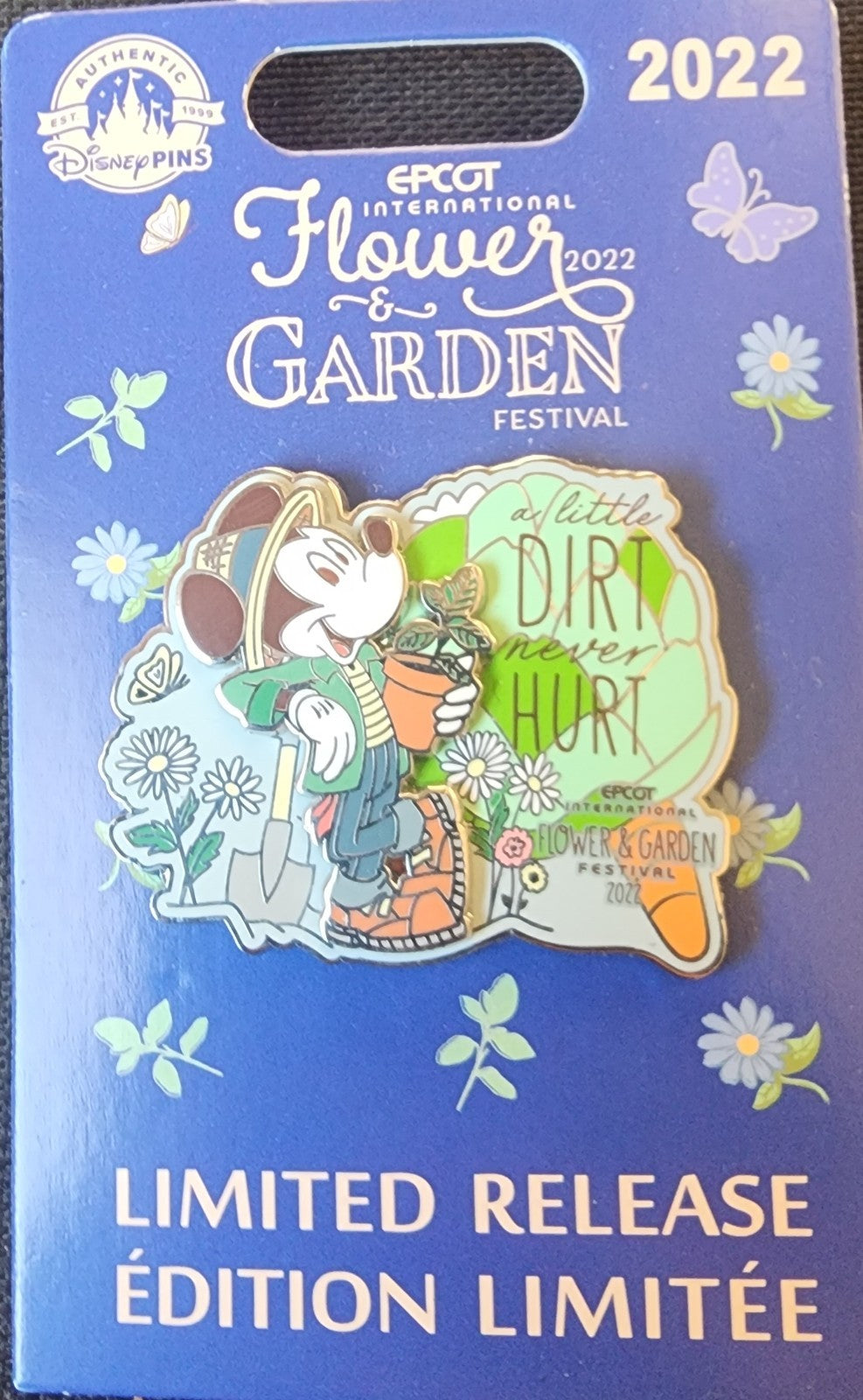 2022 Epcot Flower And Garden Festival Disney LR Pins Orange Bird & Dirt never hu