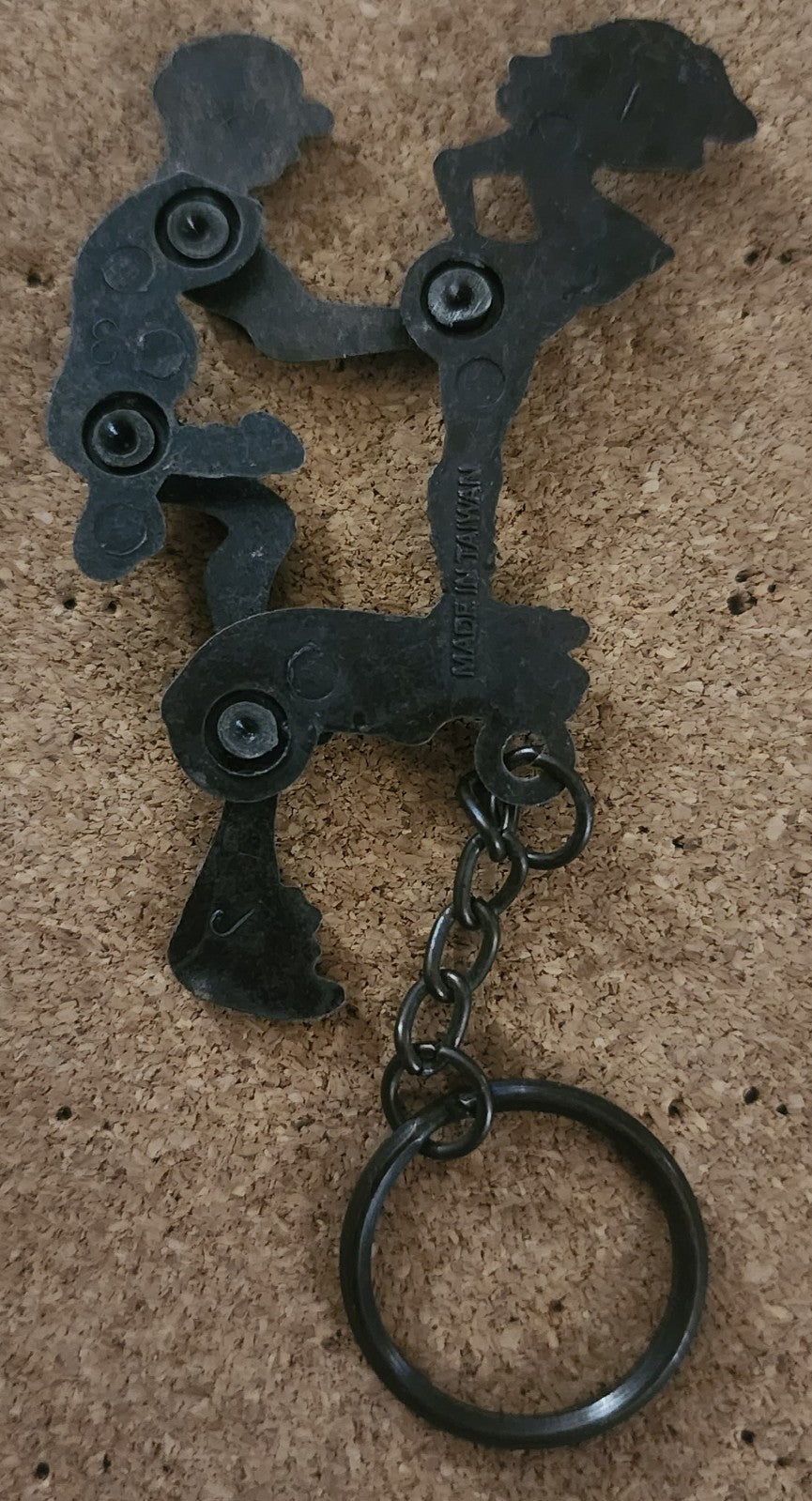 Vintage Man and Woman Having Sex Mechanical Metal Keychain