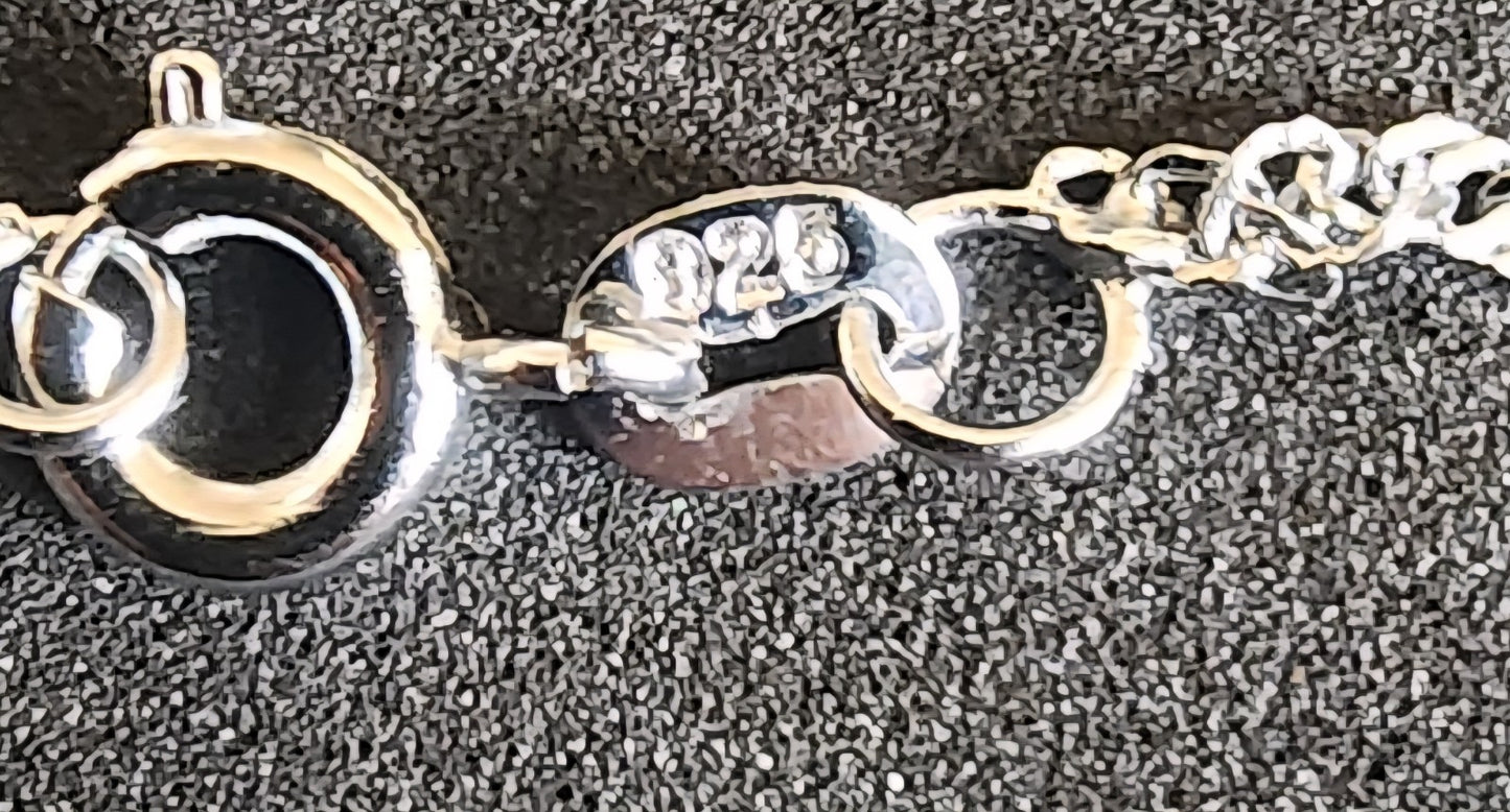 Vintage Judith Ripka Sterling Charm Maltese Cross Garnet Heart with .925 Chain