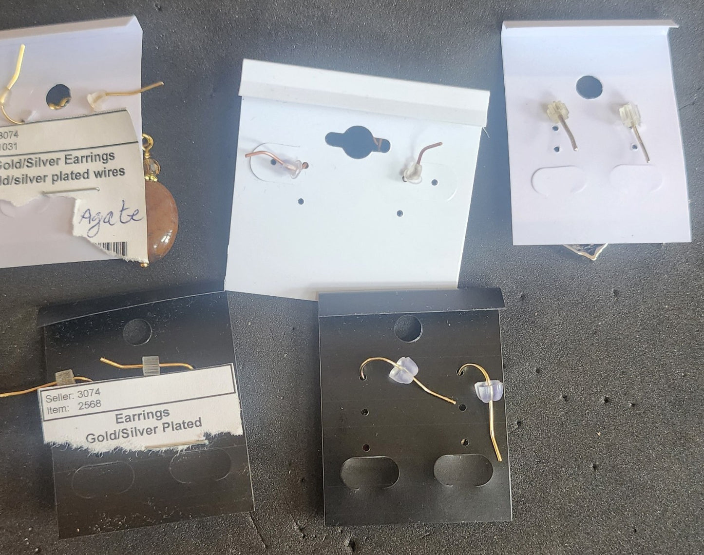 Vintage Estate Lot of (5) Pairs Earrings