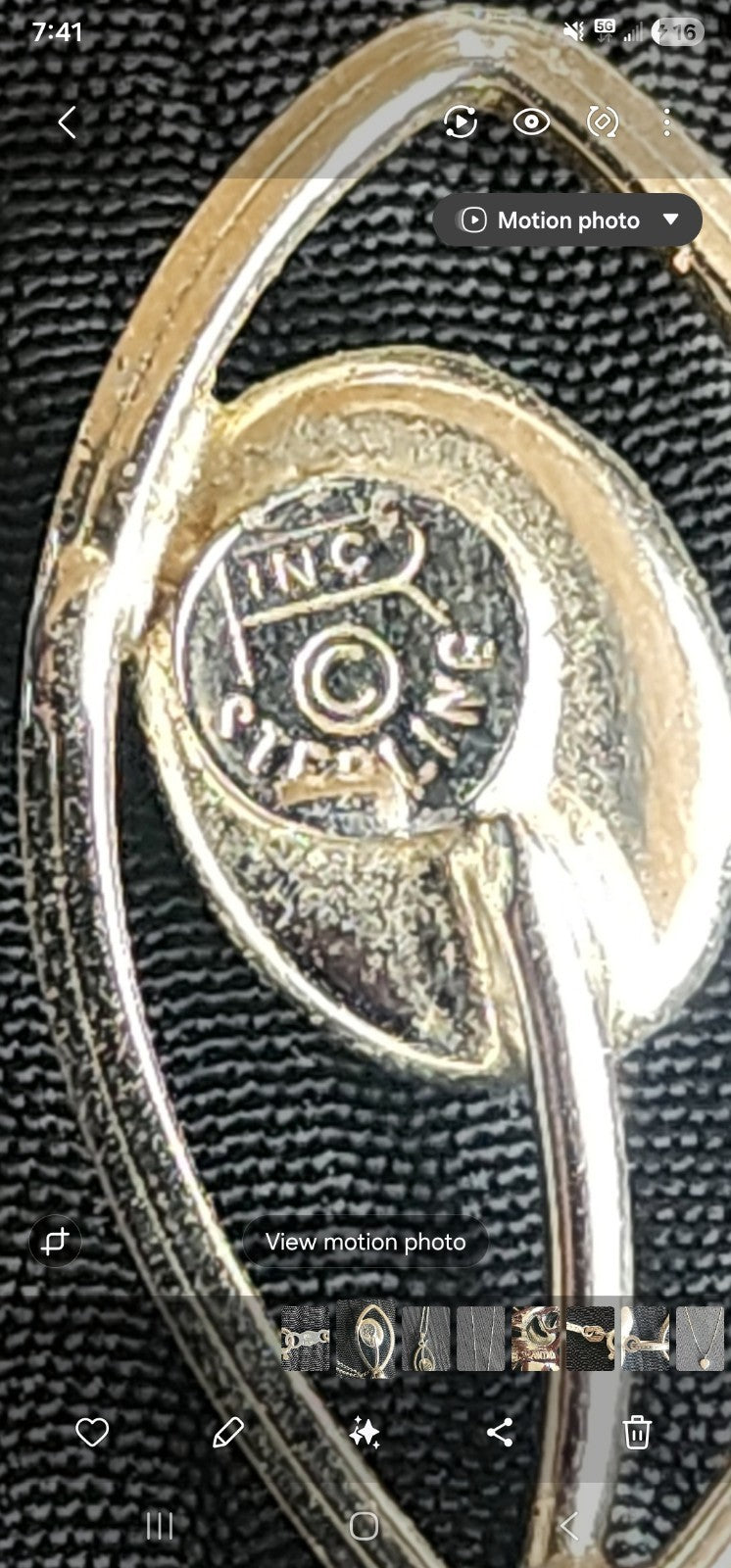 Vintage Rolyn Sterling Silver .925 Pendant with 14k White Gold Chain