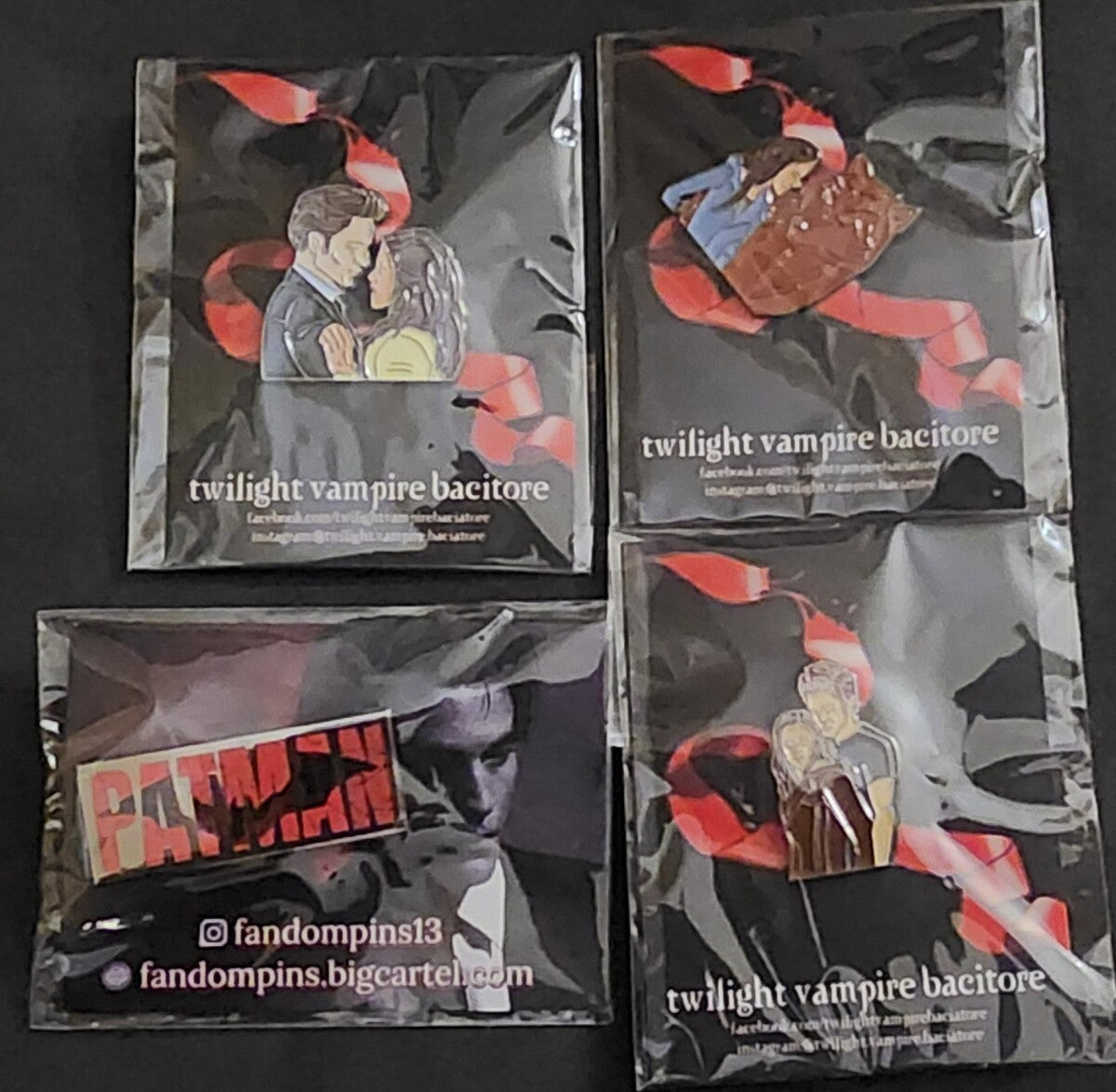 Lot of (4) Twilight Saga Inspired Enamel Pins