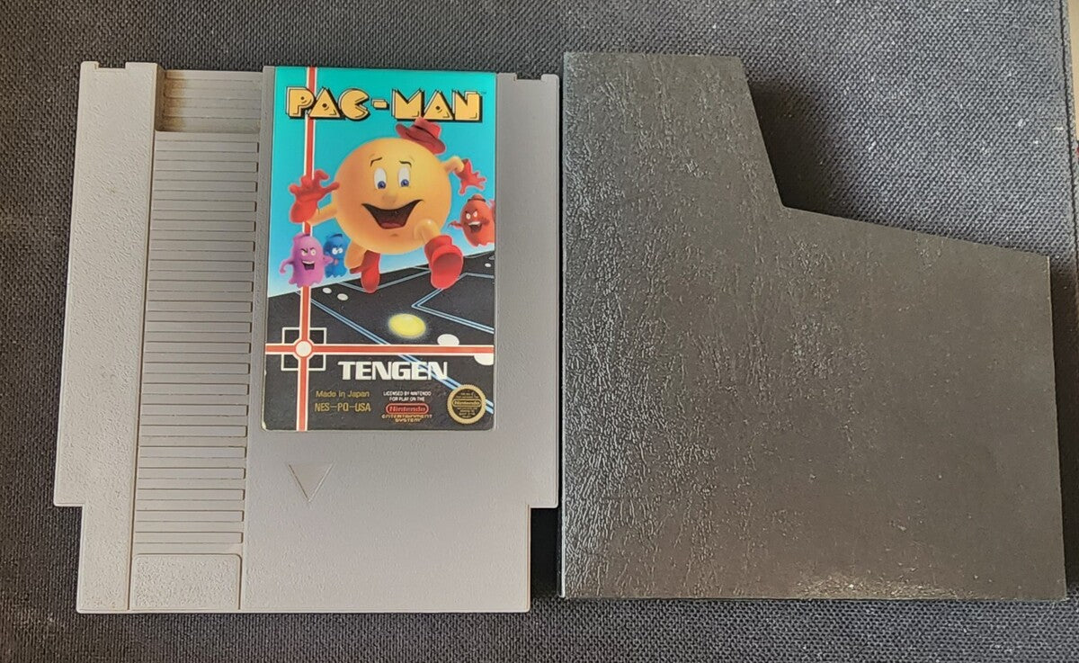 Pac-Man Tengen Gray Nintendo Entertainment System NES Tested