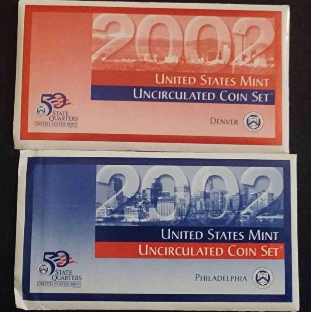 2002 U.S. Mint Set P&D Mints Uncirculated 20 Coins