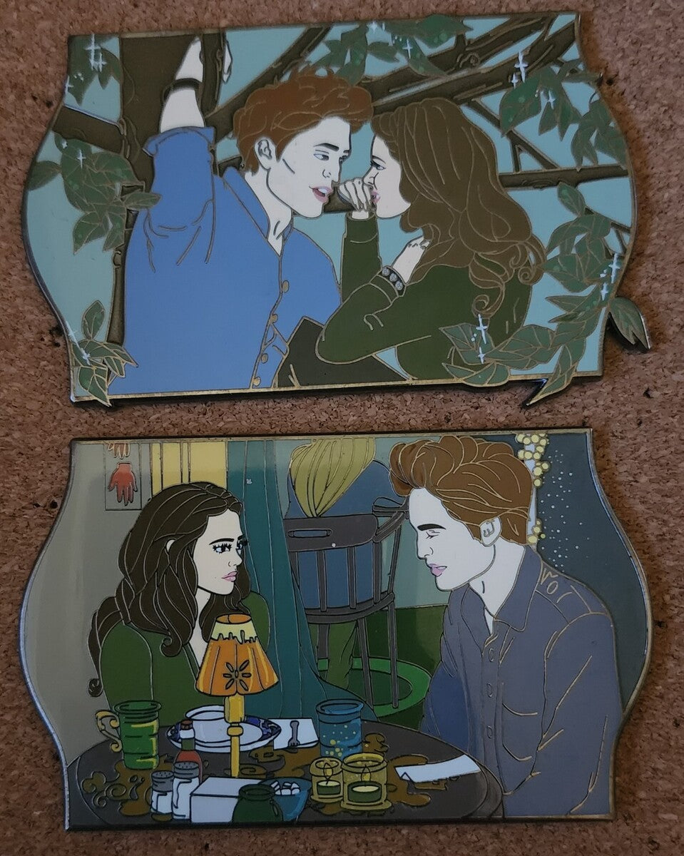 Lot of (2) Limited Edition 50 Twilight Edward & Bel Fantasy Pins by Pin Spirited
