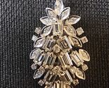 Vintage 18K White Gold 3.34 Carat Total Weight Diamond Pendant – Statement Floral Burst Design