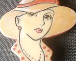 Vintage 20’s style Gatsby Jazz Age Style Flapper Pin BROOCH Lady Vogue