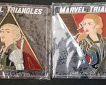 Lot of (2) Limited Edition Marvel Triangles Black Widow Fantasy Pins by Tymaster