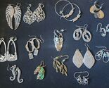 15 Pair Gold & Silver Tone Drop Dangle Earrings Jewelry Lot