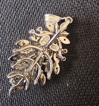 Vintage 18K White Gold 3.34 Carat Total Weight Diamond Pendant – Statement Floral Burst Design