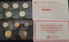 2002 U.S. Mint Set P&D Mints Uncirculated 20 Coins
