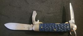 Vintage Blue Imperial Boy Scouts Cub Scouts BSA 3 Blade Folding Knife Camping