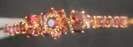 Vintage Gold Tone Garnet Bracelet
