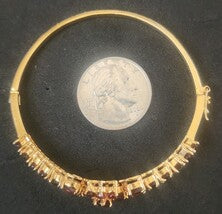 Vintage Gold Tone Garnet Bracelet