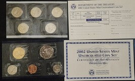 2002 U.S. Mint Set P&D Mints Uncirculated 20 Coins