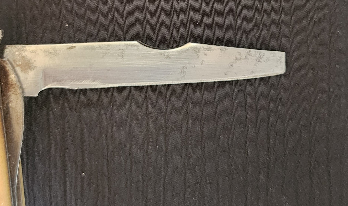 Vintage WWII Era Camillus TL-29 Electricians pocket knife bone handles