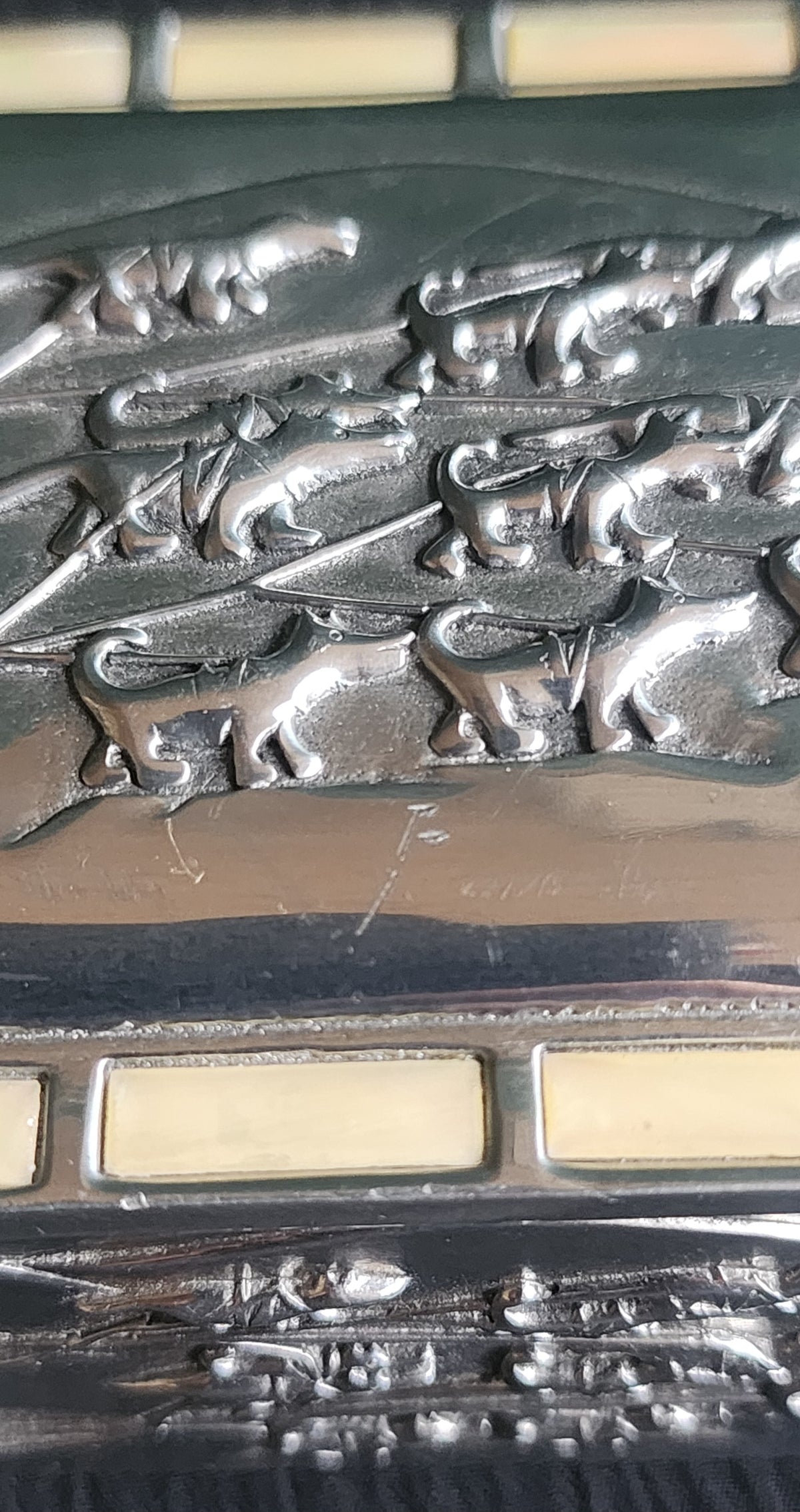 Glen Rabena Northwest Coast Dogsled Chest w/ Abalone Inlays - NOS 3.5x2.75"x1.5"