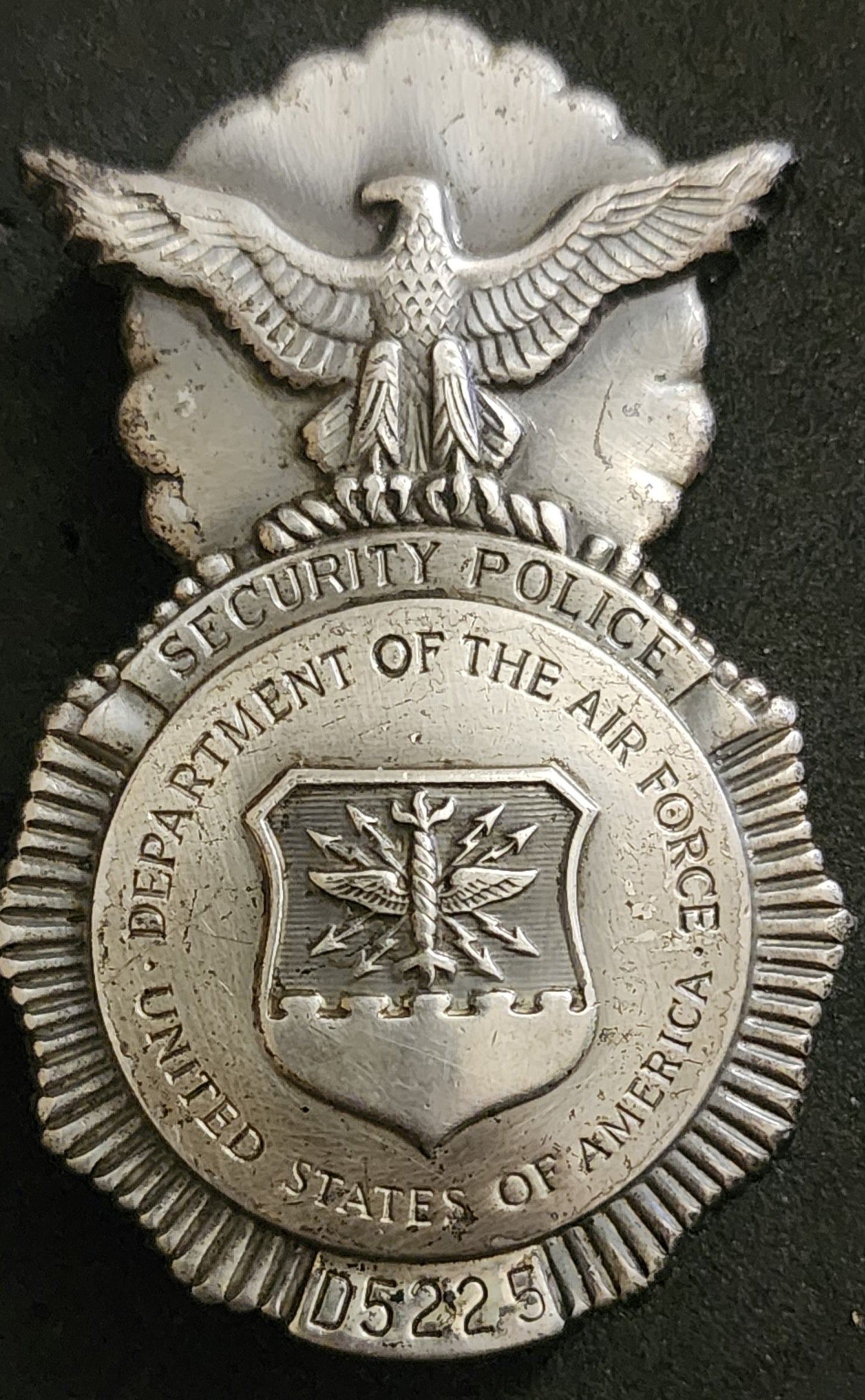 Vintage U.S. Department of the Air Force Security Police breast badge