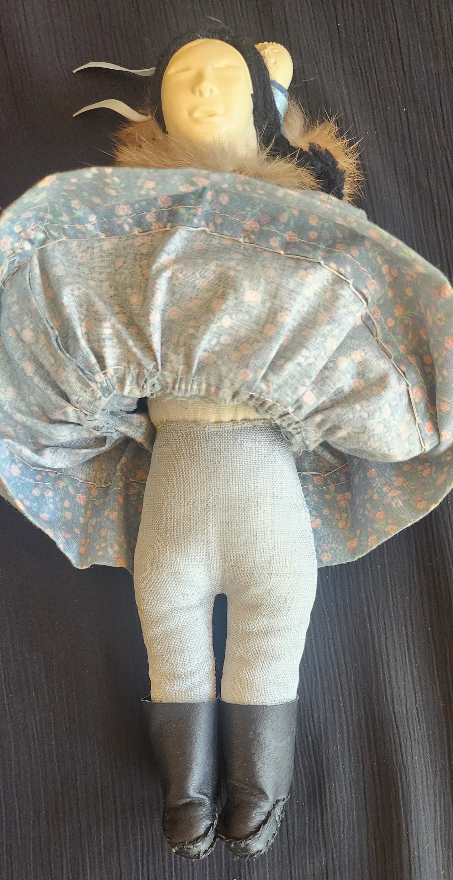 Vintage Alaska Native Mother and Child in Kuspuk Doll