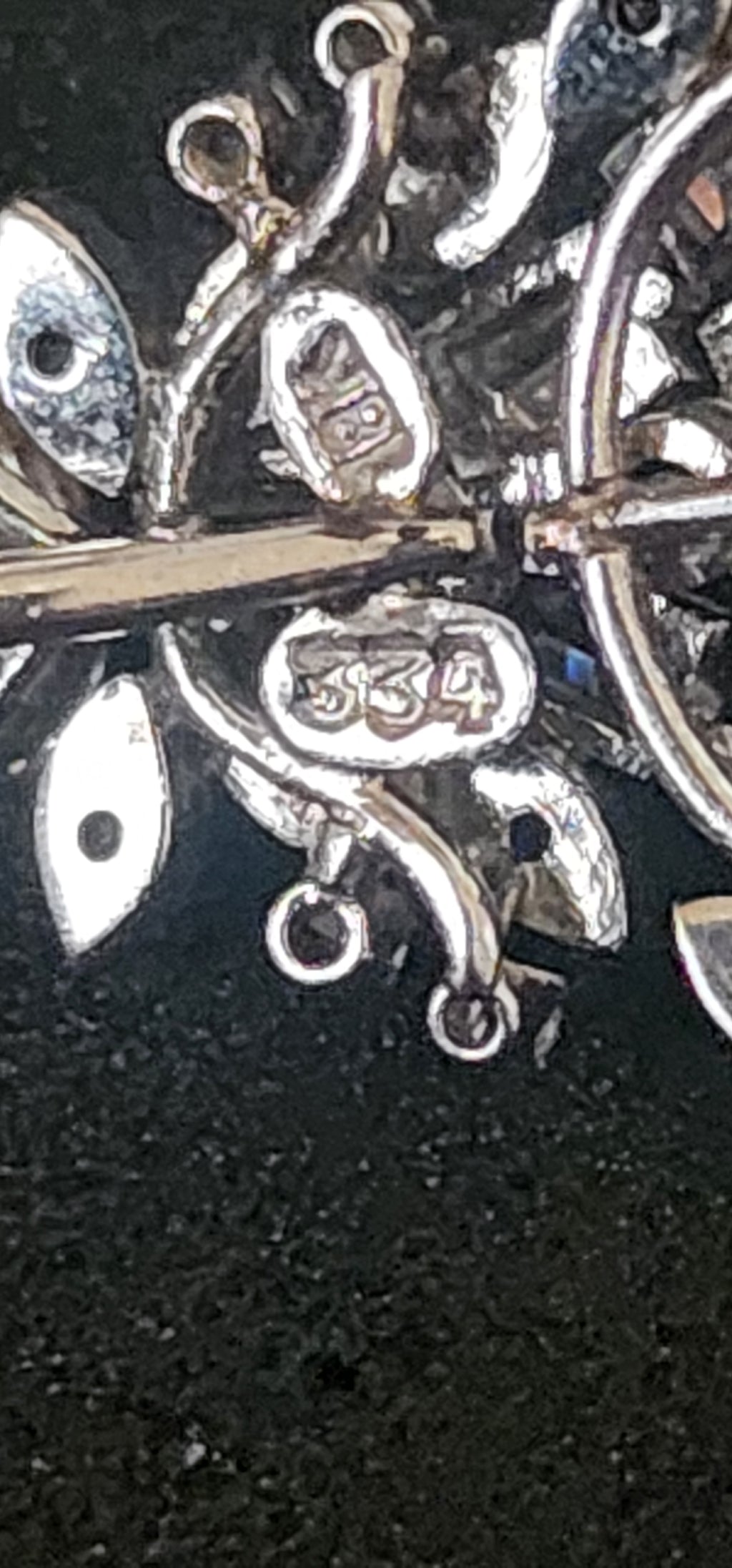 Vintage 18K White Gold 3.34 Carat Total Weight Diamond Pendant – Statement Floral Burst Design