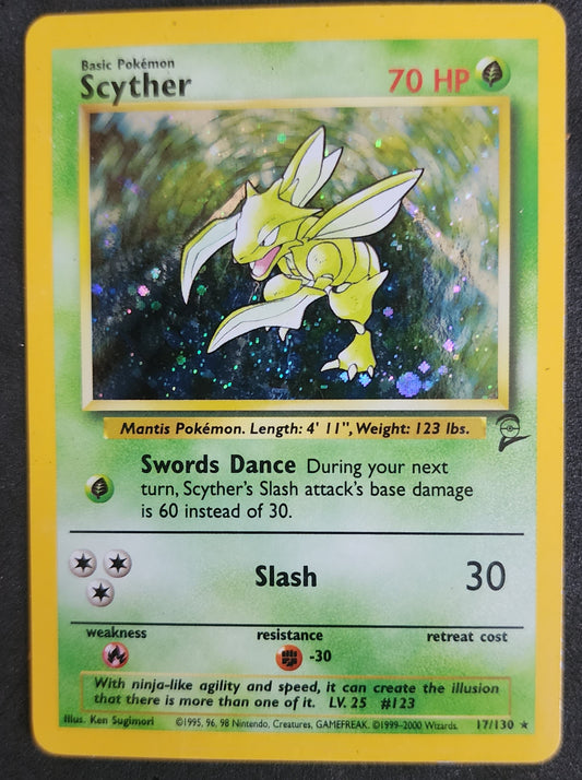 Pokémon Scyther 17/130 Jungle Holo Rare 1999 70 HP English