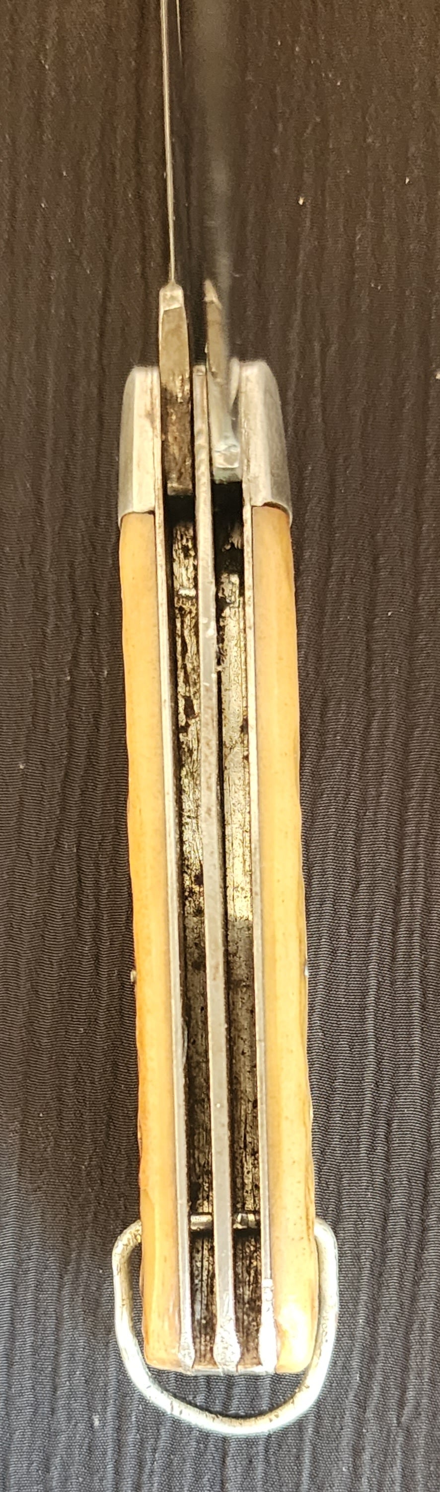 Vintage WWII Era Camillus TL-29 Electricians pocket knife bone handles