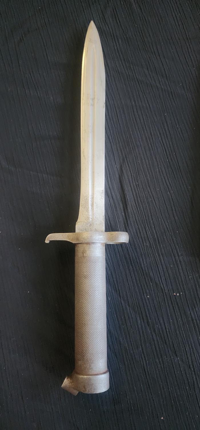 Authentic Vintage Swedish M/1896 Bayonet & Scabbard - EJ AB Marked, Mauser Rifle Compatible