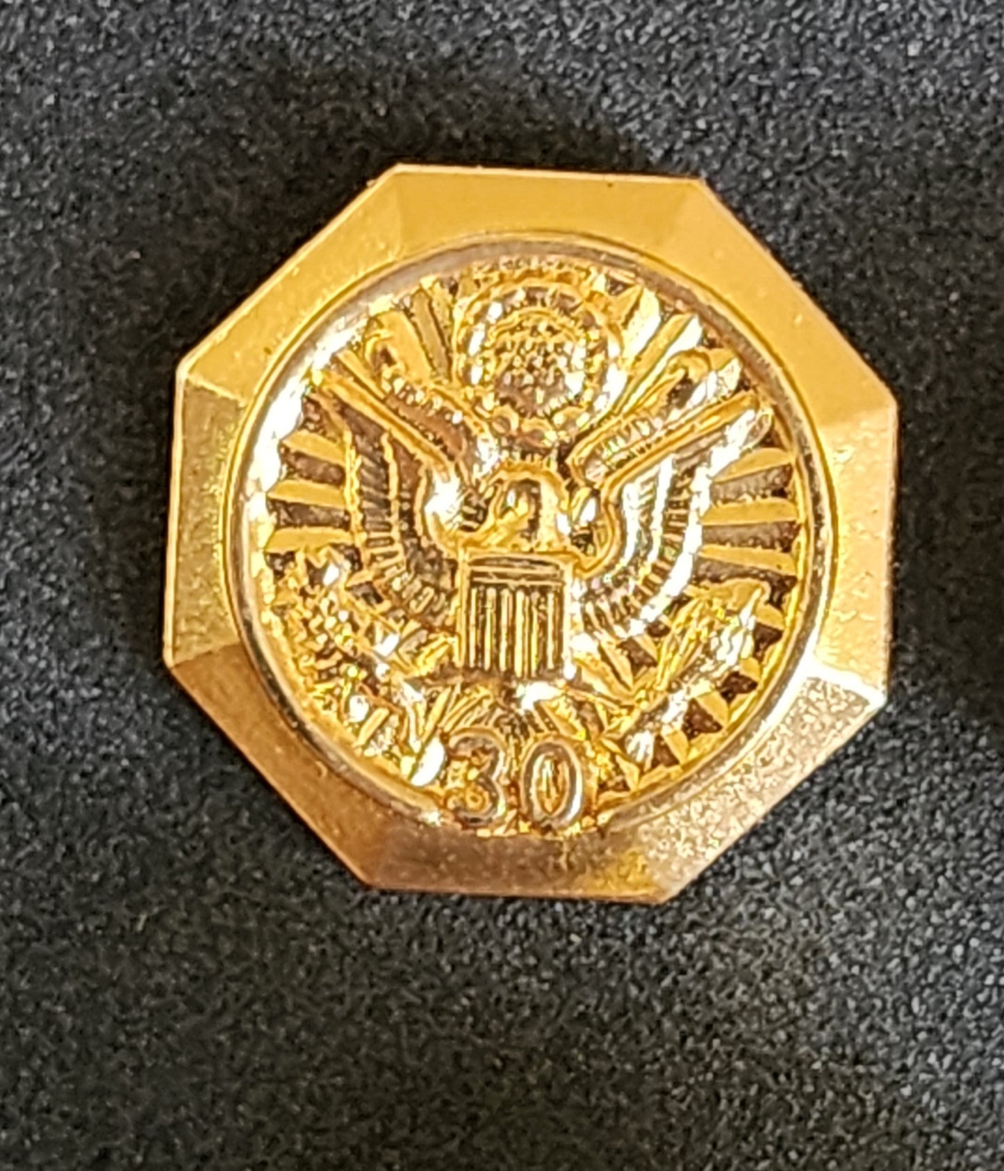 Vintage Military Pin, button lot of (5) Sterling .925