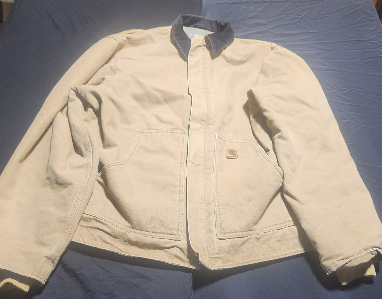 Vintage  Carhartt Mens XL TALL Jacket J164 CML Sherpa Lined Canvas