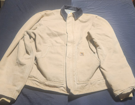 Vintage  Carhartt Mens XL TALL Jacket J164 CML Sherpa Lined Canvas