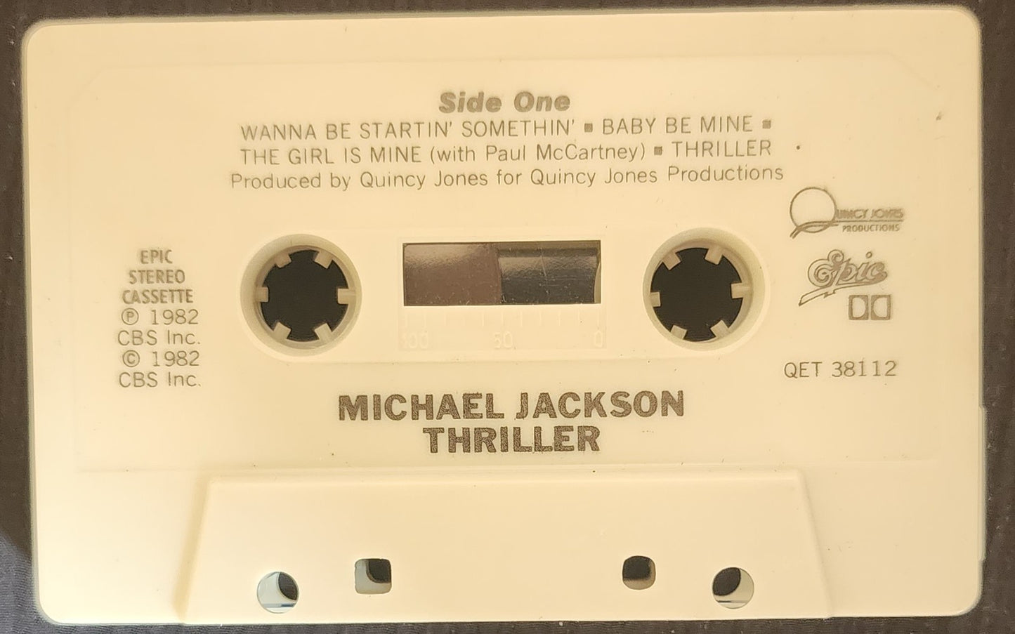 Michael Jackson Thriller 1982 Vintage Cassette Tape