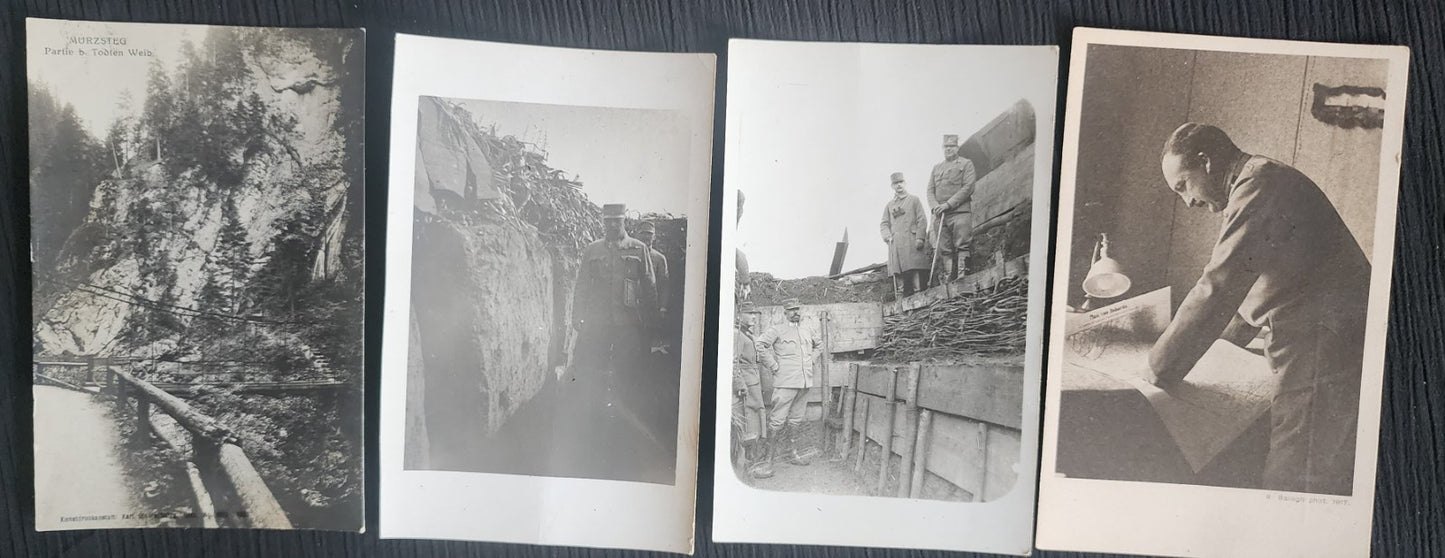 Lot of 14 WW1 Austrian-Hungarian k.u.k. Mostly RPPC Real Photo Postcards USED