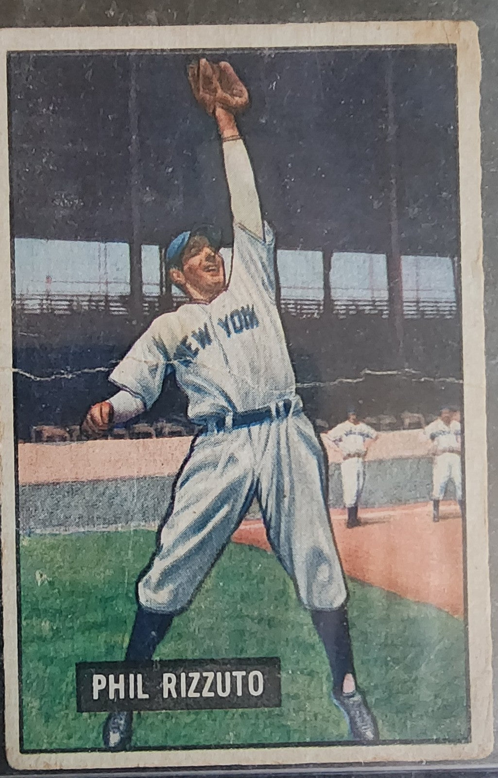 Phil Rizzuto Auto New York Yankees Vintage Baseball 8x10 Photo + 1951 Card Fair