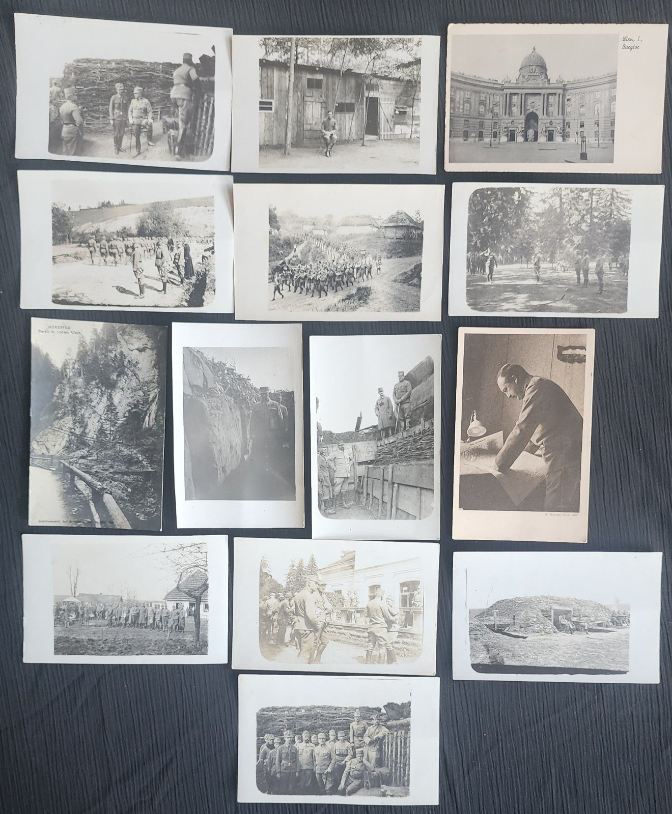 Lot of 14 WW1 Austrian-Hungarian k.u.k. Mostly RPPC Real Photo Postcards USED