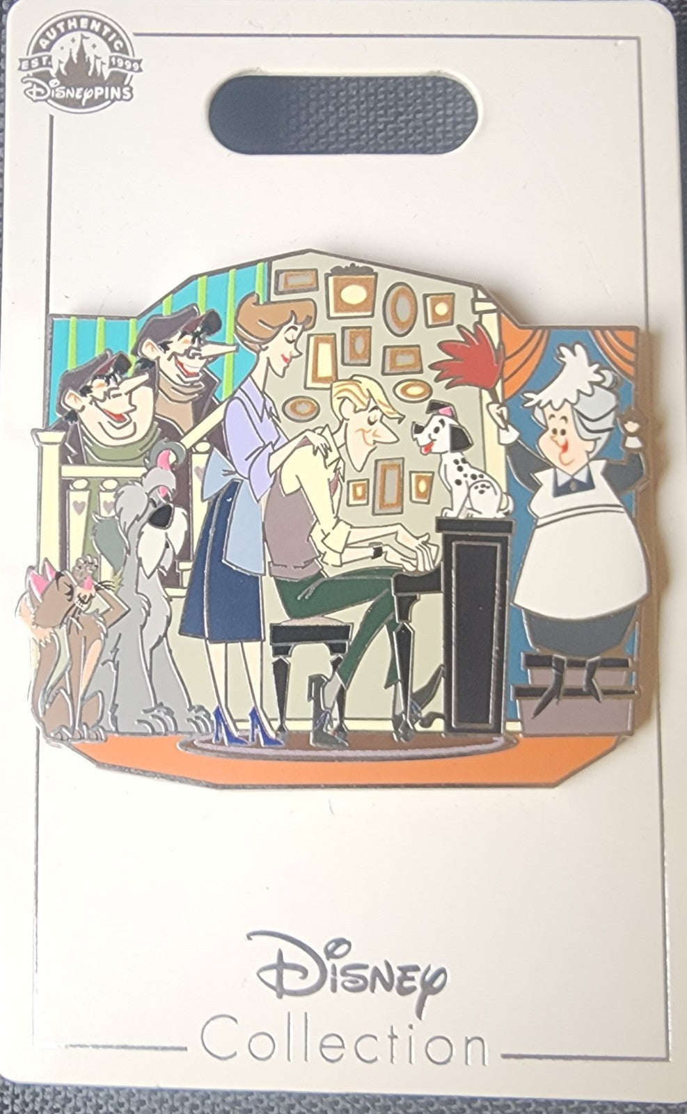 (4) NEW Disney collection Pins Lot. Pooh, Stitch, Dalmatians, Serve&Protect