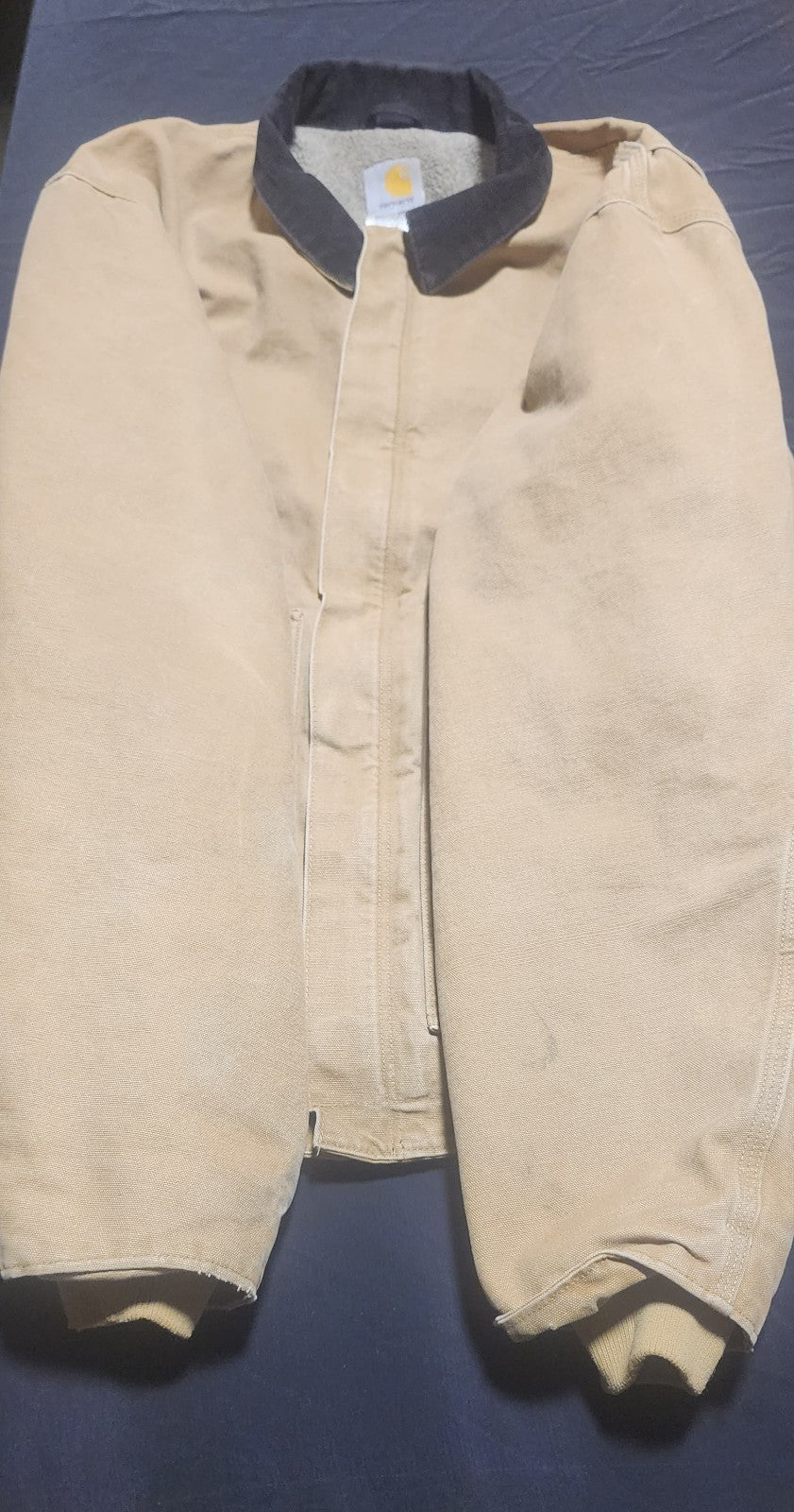 Vintage  Carhartt Mens XL TALL Jacket J164 CML Sherpa Lined Canvas