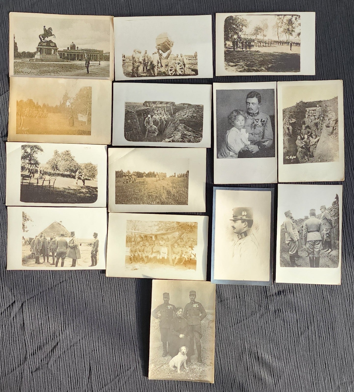 Lot of 14 WW1 Austrian-Hungarian k.u.k. Mostly RPPC Real Photo Postcards USED