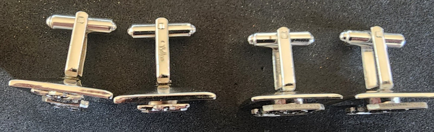 USAF Air Force Vintage Balfour Cufflinks Eagle & Shield + AF Logistics Command