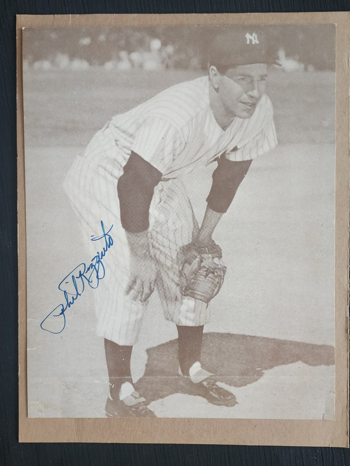Phil Rizzuto Auto New York Yankees Vintage Baseball 8x10 Photo + 1951 Card Fair