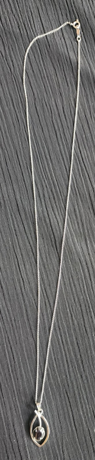 Vintage Rolyn Sterling Silver .925 Pendant with 14k White Gold Chain