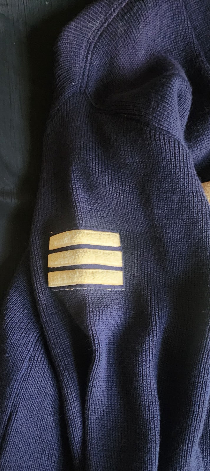 1950s Letterman Vintage Unisex Blue Cardigan Boyfriend Button Sweater