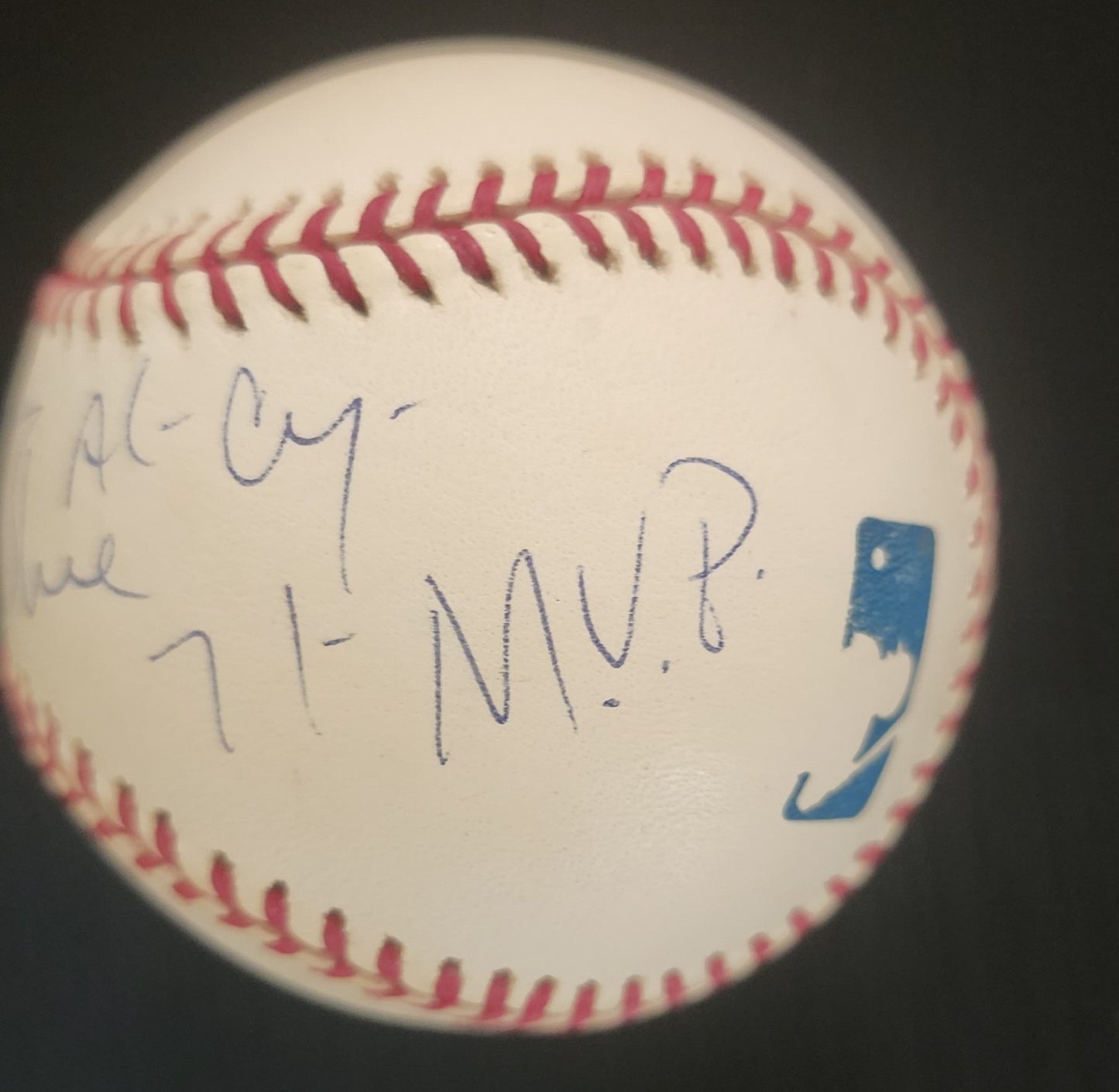 VIDA BLUE 71 AL - CY MVP OAKLAND ATHLETICS SIGNED AUTO OML BASEBALL TRISTAR