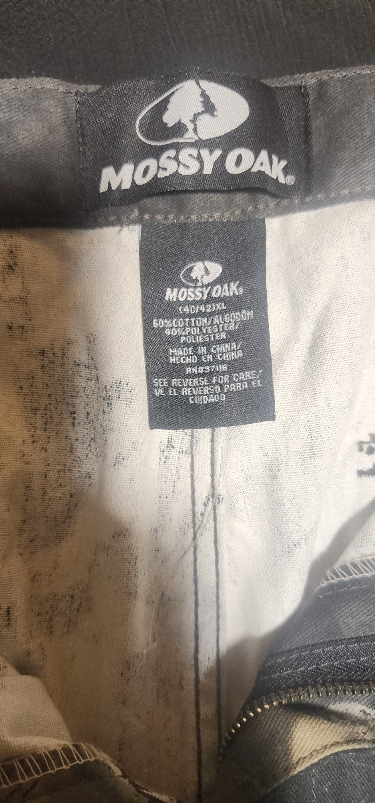 Mossy Oak Cargo Pants Size XL 40/42 Break Up Eclipse Camo Wide Leg Canvas Hunt