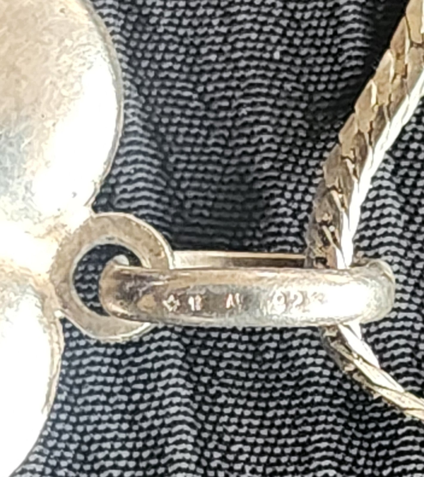 Vintage 925 Italy Sterling Silver heart pendant and chain necklace