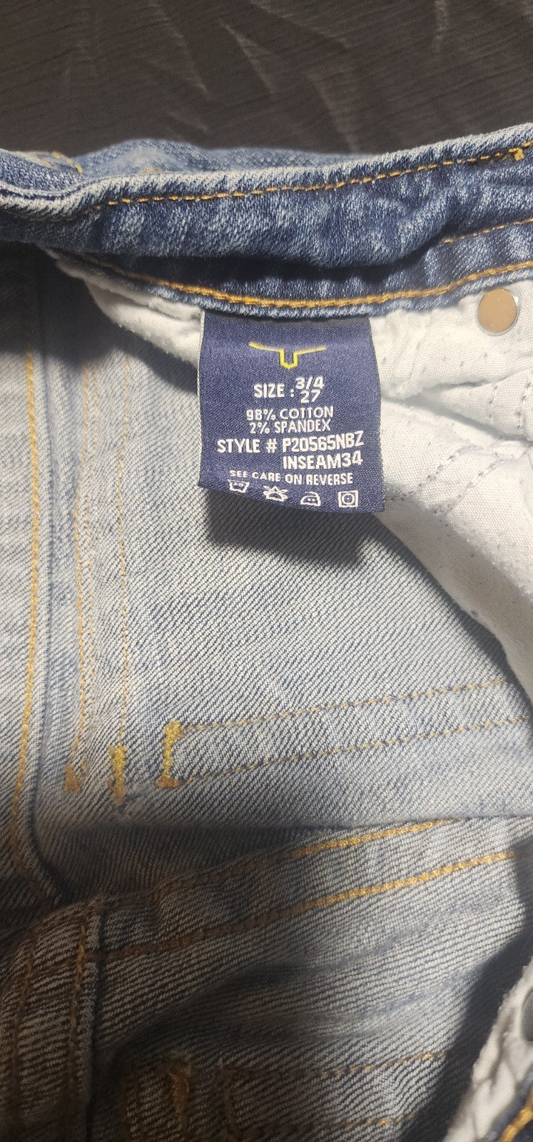 Vigoss The New York  Boot Cut Thick Stitch Woman’s Jeans Size 3/4 Length 34