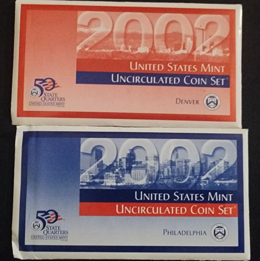 2002 U.S. Mint Set P&D Mints Uncirculated 20 Coins