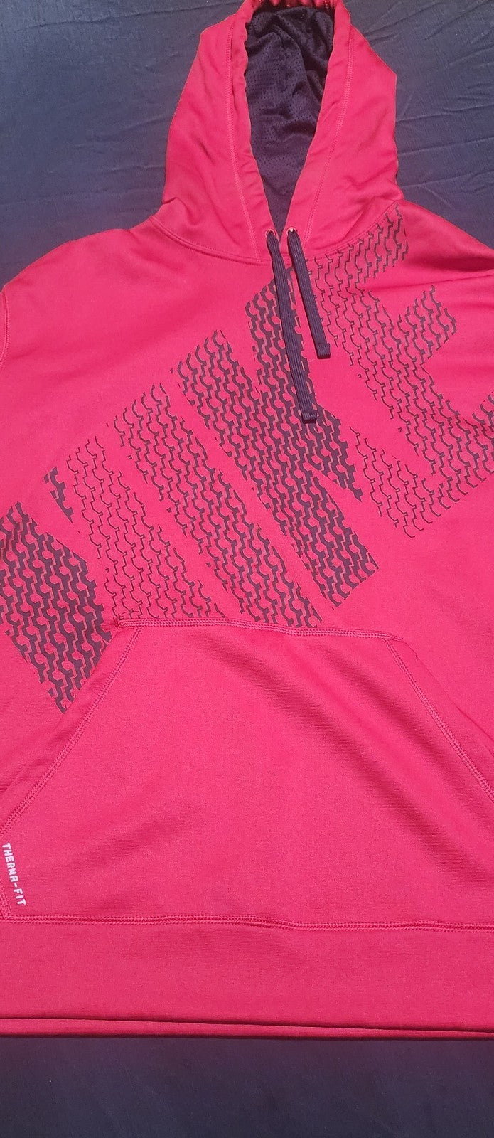 Nike Therma Fit Mens Hoodie Sweatshirt XL Red