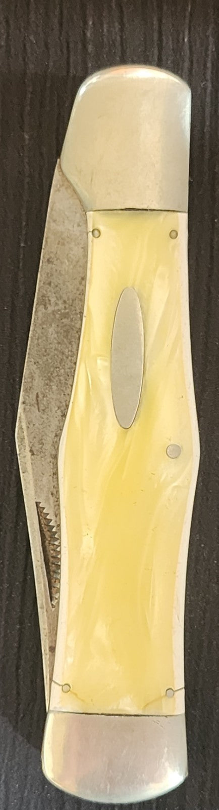 1911-1951 Western States Yellow Handle Coke Bottle 1 Blade Pocket Knife