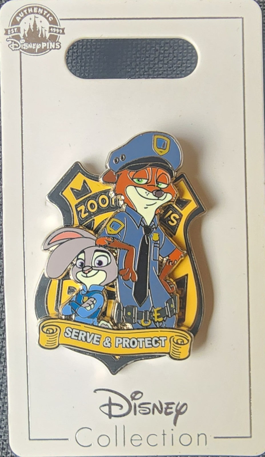 (4) NEW Disney collection Pins Lot. Pooh, Stitch, Dalmatians, Serve&Protect