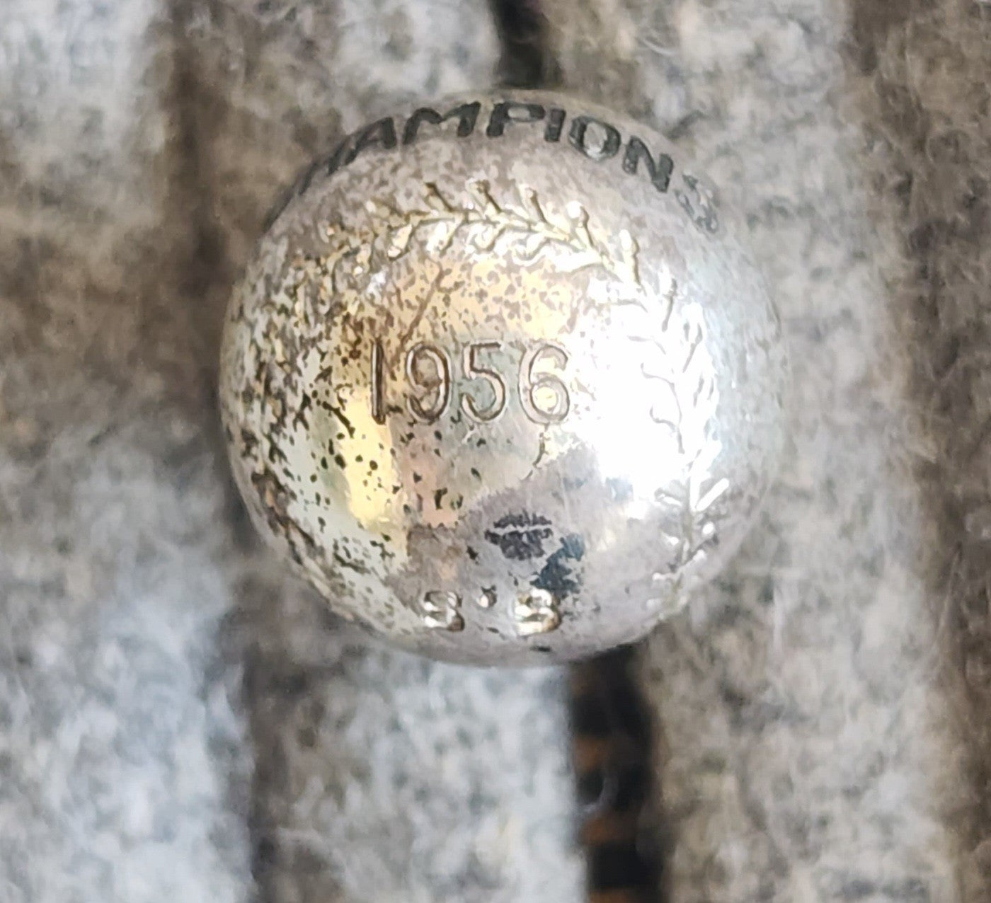 1956 Lackland AFB LAFB 3724 Pacers Baseball Champs Jacket + Matching Sterling Silver Charm